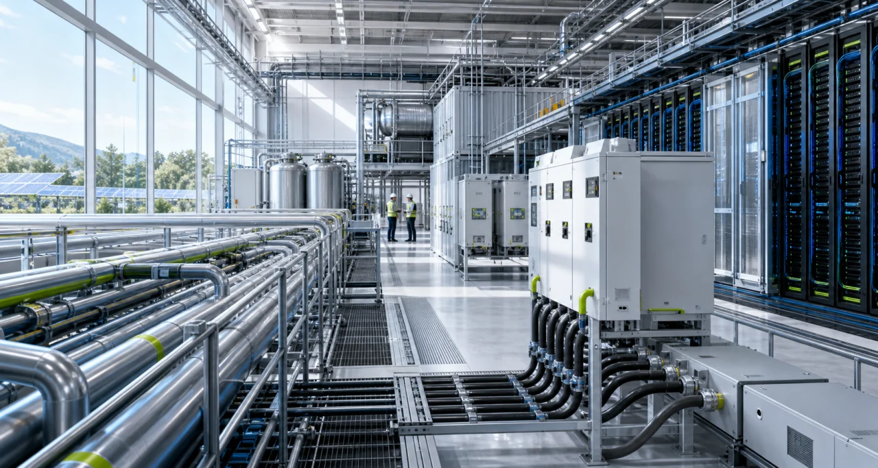 Power and cooling equipment inside a modern data center